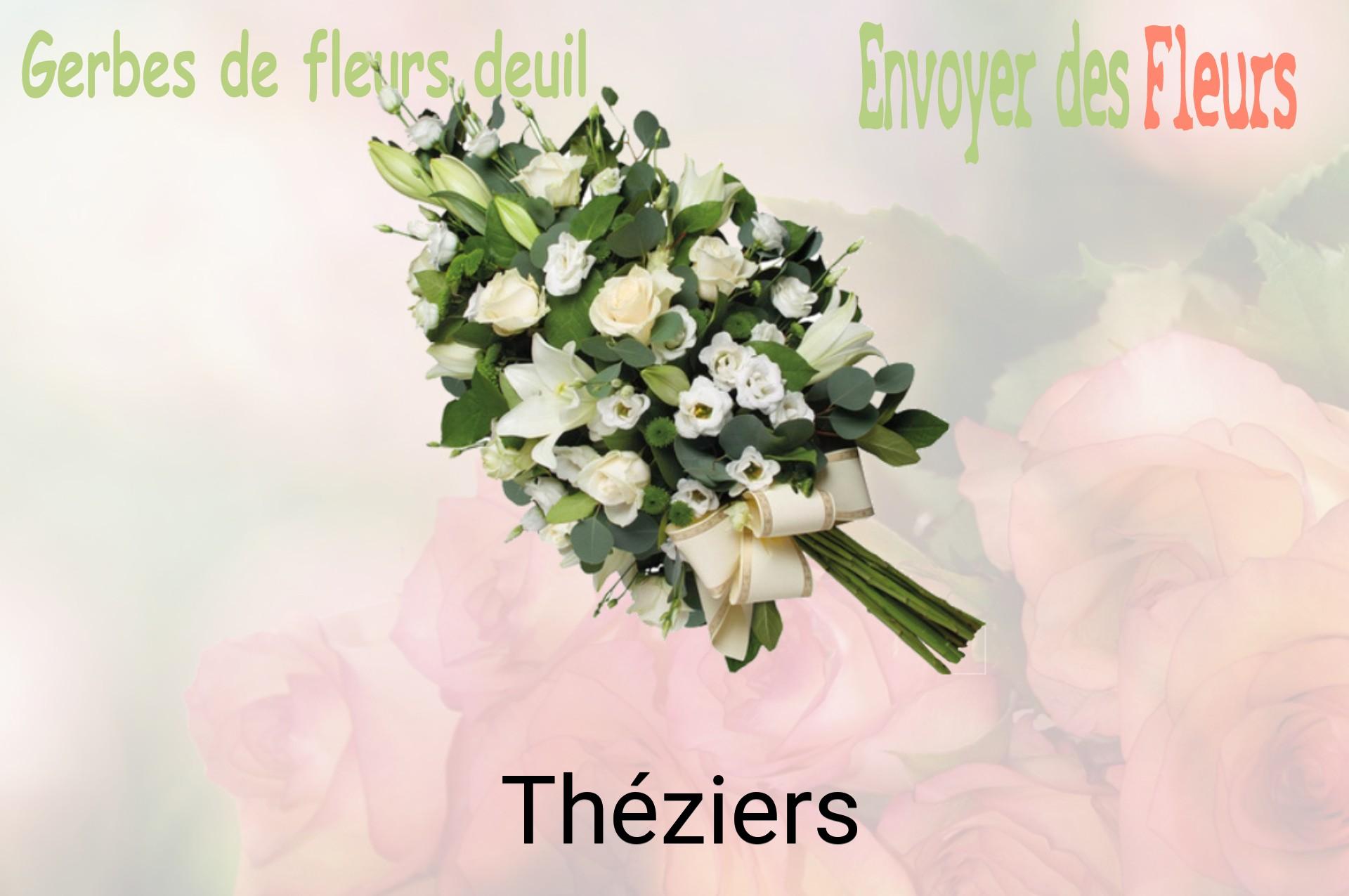 Gerbe de fleurs de deuil livrée à Théziers